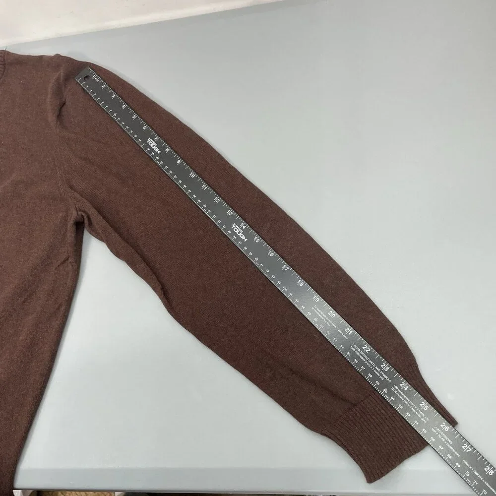 Old Navy Crewneck Sweater Cashmere Cotton Blend Brown Mens XXL